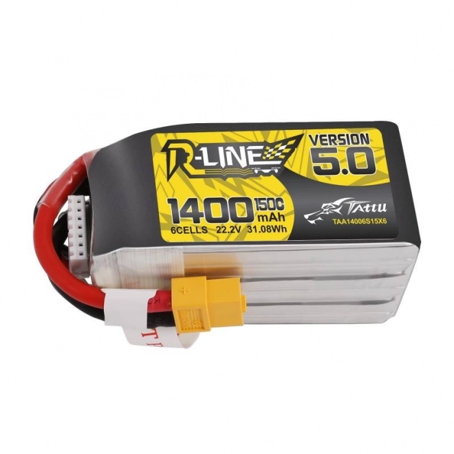 Tattu r-line lítium-polimer akkumulátor 1400mAh 22,2V 150C 6S1P XT60 csatlakozóval