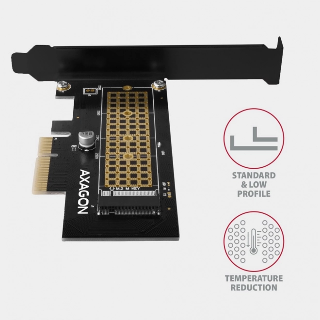 PC PCIe SSD Adapter M.2 NVMe M-kulcs Slottal