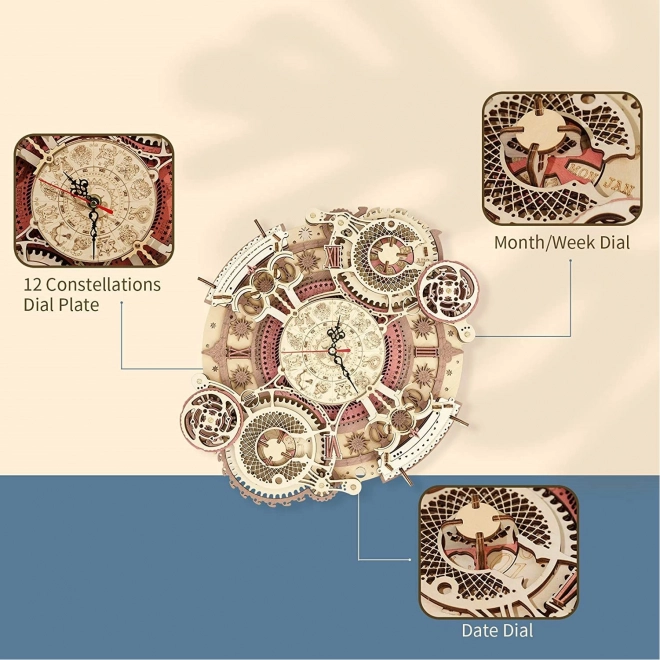 Rokr 3D fa puzzle falióra Zodiákus 168 darabos