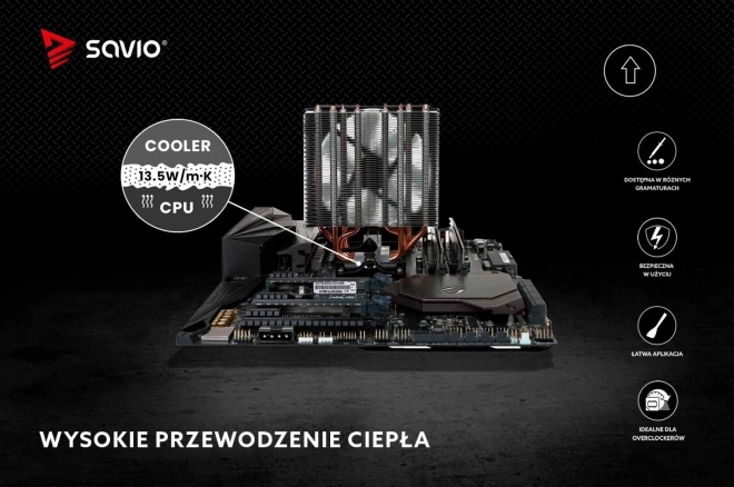 Glacier hővezető paszta 13.5 W/mK SAVIO TG-03