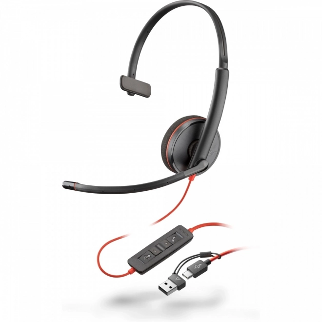 Poly Blackwire 3210 egyszemes USB-C headset
