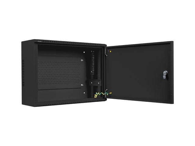 Fali rack szekrény 19 hüvelyk 4U+3U 540x200 alacsony profilú fekete