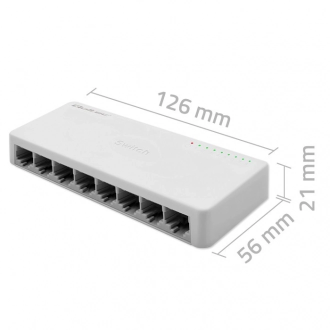 Qoltec 8 portos gigabites hálózati switch