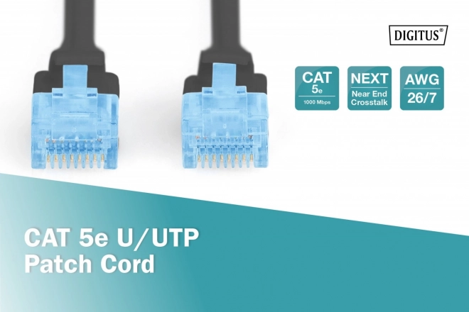 Patchcord UTP Cat.5e 2m Fekete