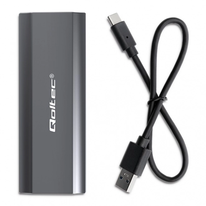 Qoltec hordozható M.2 SSD külső ház - akár 2TB, USB-C, SATA és NVMe támogatás