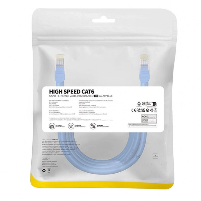 Baseus kék Ethernet kábel, Cat.6, 5m