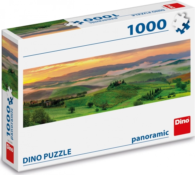 Dino panorámás puzzle Val d'Orcia, Toszkána, Olaszország 1000 db