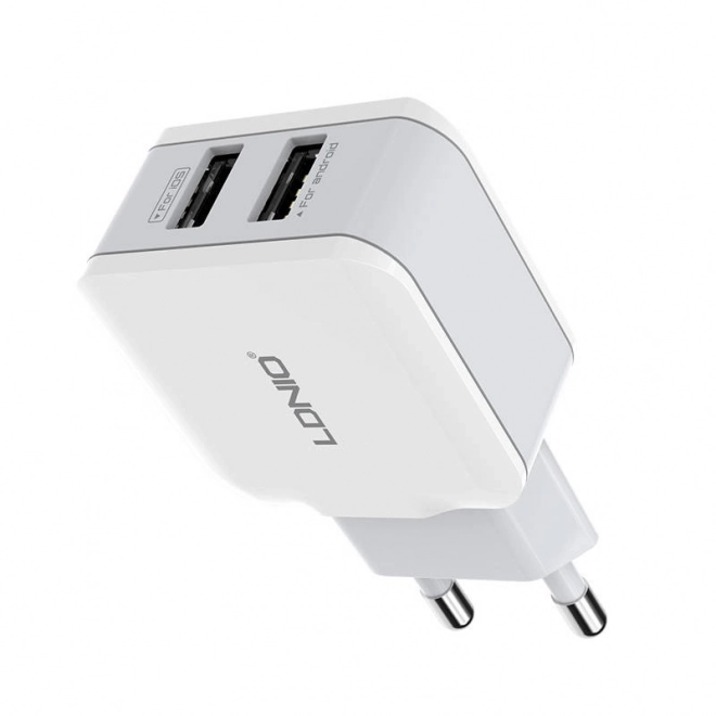 ldnio fali töltő 2 usb csatlakozóval - fehér