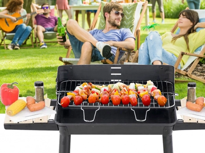 Nagy kerti grill faszénre