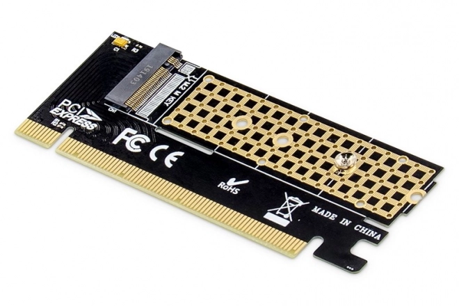 M.2 NVMe SSD PCIe 3.0 x16 vezérlőkártya