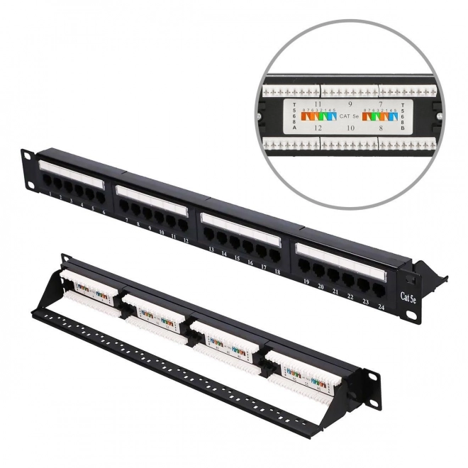 Extralink CAT5E UTP patchpanel 24 port