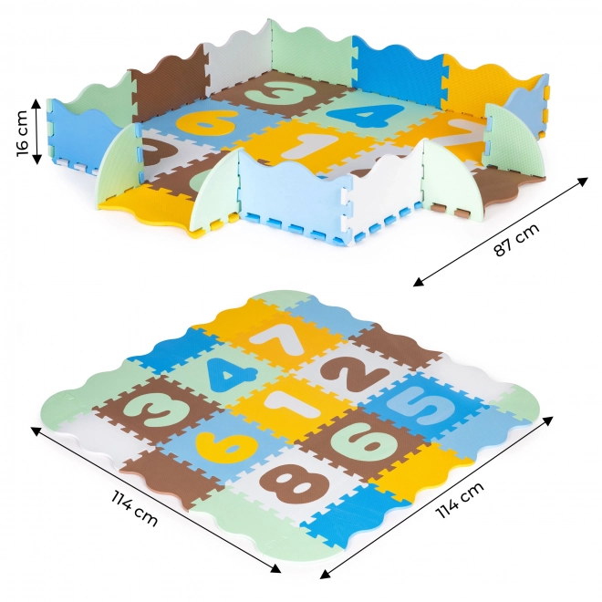 Tanuló habszivacs puzzle játszószőnyeg gyerekeknek