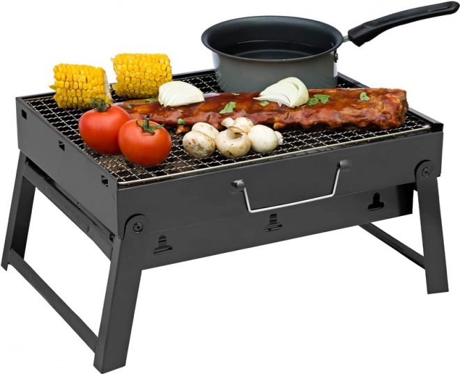 Hordozható összecsukható faszenes grill kempingezéshez és BBQ-hoz
