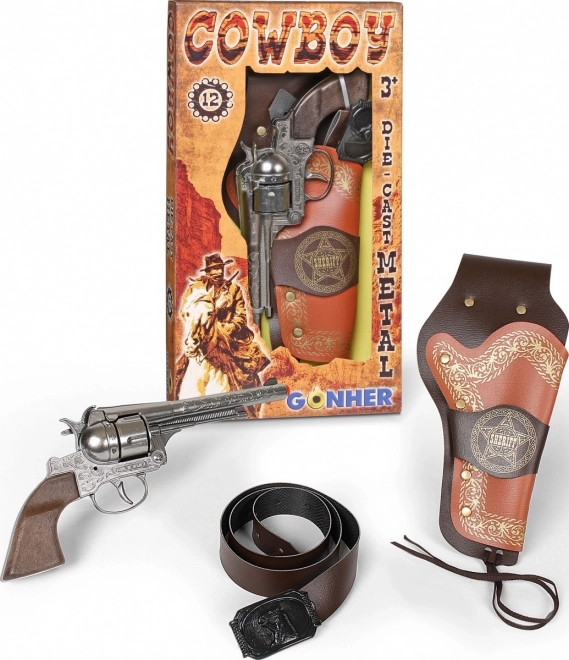 Játék cowboy szett - revolver és seriff csillag