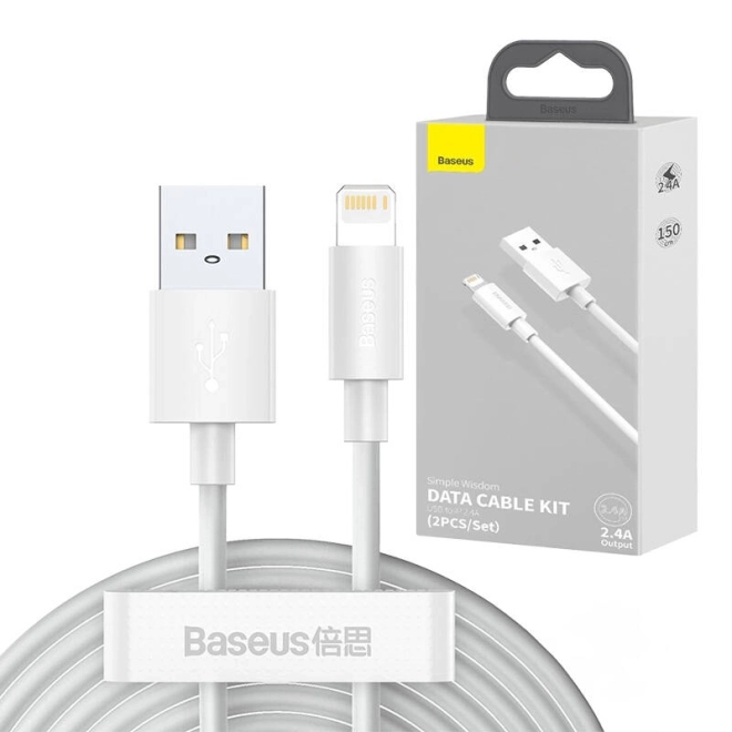 Baseus simple wisdom adatkábel készlet usb - lightning csatlakozással