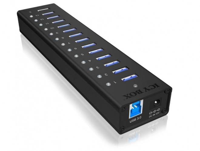 13 portos aktív USB Hub alumínium házban