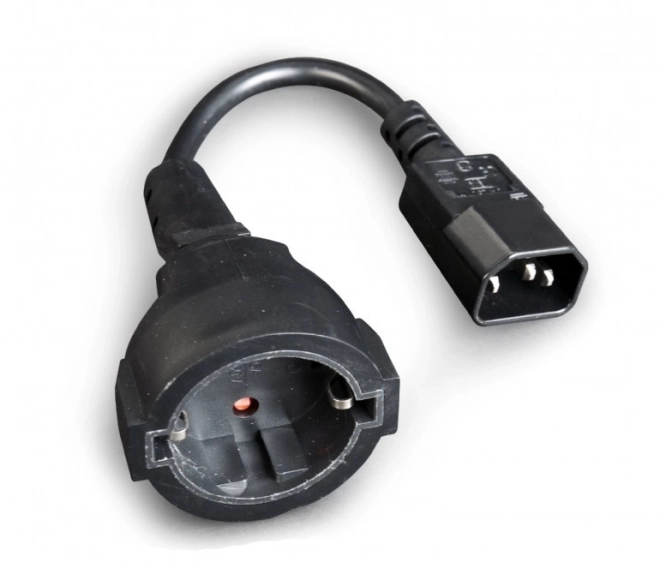 Adapter IEC320 C14-ről SCHUKO-ra 15 cm