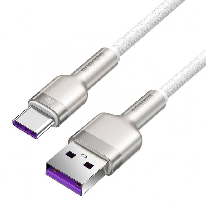 baseus cafule usb-c töltő- és adatkábel 66W fehér