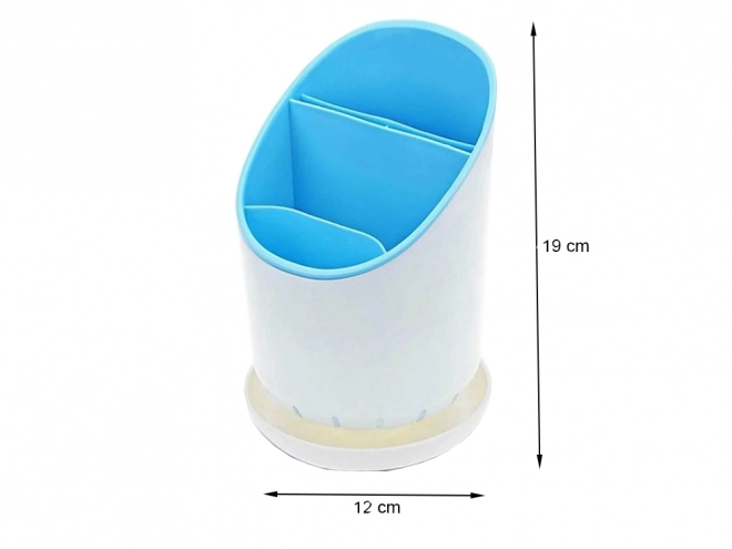 Konyhai evőeszköztartó csepegtető, kék