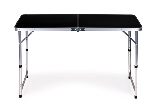 Hordozható asztal összecsukható kempingasztal fekete lap 120 x 60 cm