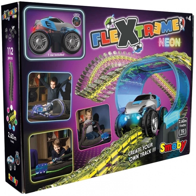 Smoby Flextreme neon versenypálya autóval kezdőkészlet