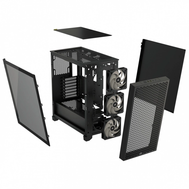Corsair 3000D RGB airflow fekete edzett üveg középtorony ház