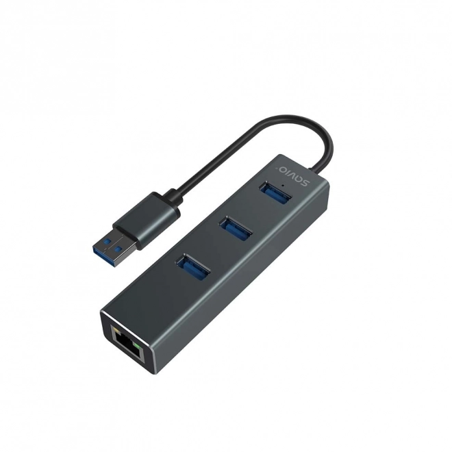 3 portos USB-A 3.1 Gen 1 hub RJ-45 Gigabit Ethernet adapterrel