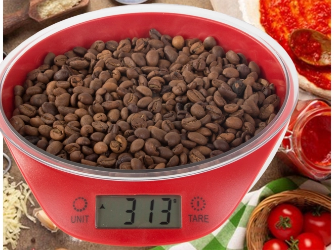 Elektronikus konyhai mérleg kivehető tálkával 5kg/1g