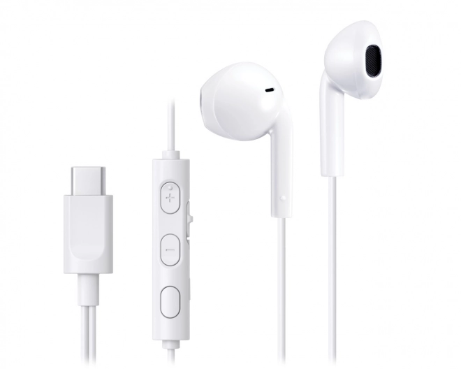 Fehér USB-C fülhallgató neodímium meghajtóval