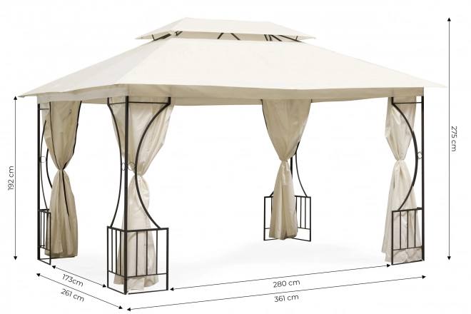 Kertészeti sátor 3x4m oldalfalakkal