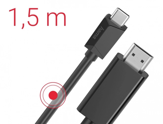 Usb-c hdmi kábel 4k 1,5m hama