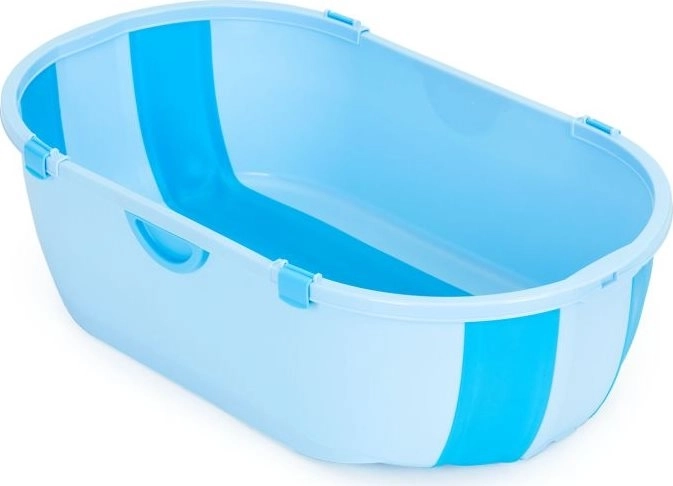 Összecsukható babakád leeresztő dugóval, kék ECOTOYS