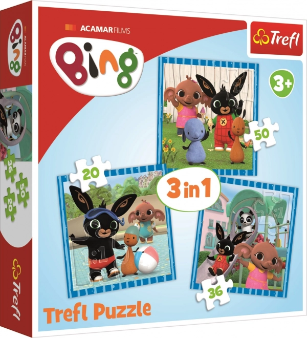 Bing 3 az 1-ben szórakozás puzzle készlet