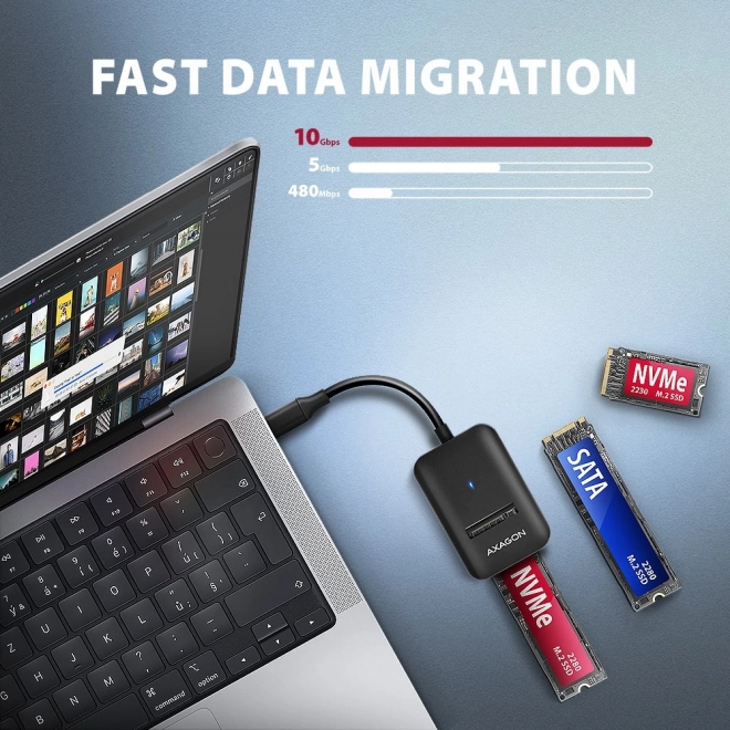 Adapter USB-C Gen 2 M.2 NVMe/SATA SSD