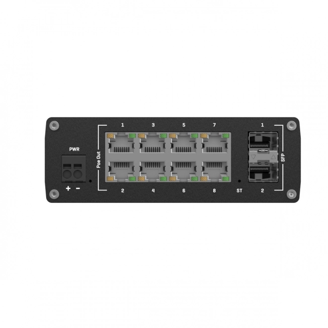 Ipari Vezérelt Switch TSW202 2xSFP 8xPoE+ L2/L3