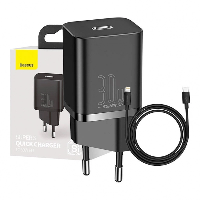 Baseus gyors USB-C töltő 30W fekete