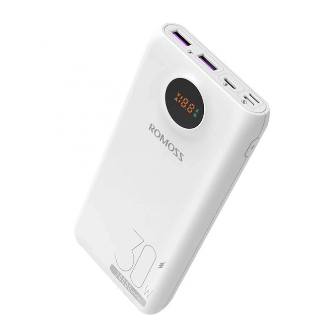 Romoss sw20s pro powerbank 20000mah, 30w fehér