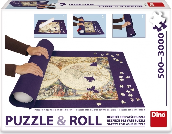 DINO puzzle feltekerhető alátét 500–3000 darabhoz (164 × 100 cm)