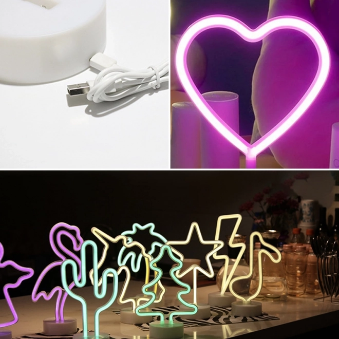 Dekoratív LED neon lámpa - Szív