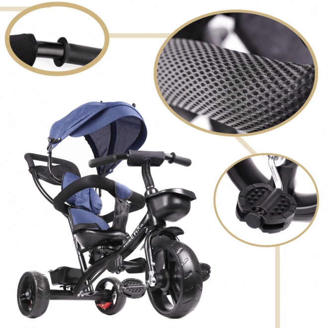 Szürke Trike Fix Lite háromkerekű bicikli – Tengerészkék