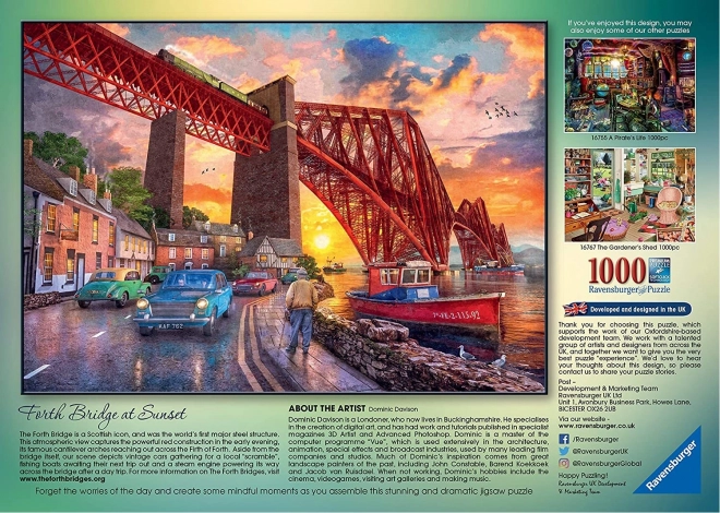 Ravensburger puzzle kelti híd naplementében, Skócia 1000 darabos