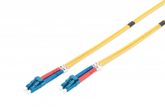 Patchcord együzemű 5m LC-LC duplex Sárga