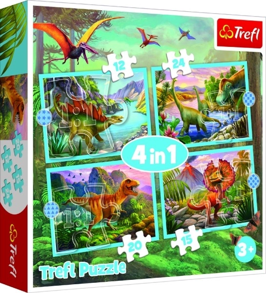Különleges dinoszauruszos puzzle 4 az 1-ben gyerekeknek