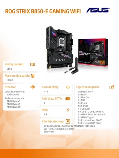 Rog Strix Gaming WiFi alaplap AMD Ryzen-höz