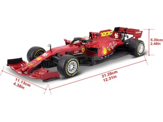 Bburago Ferrari SF 1000 osztrák #16 Leclerc modellautó 1:18 méretarányban