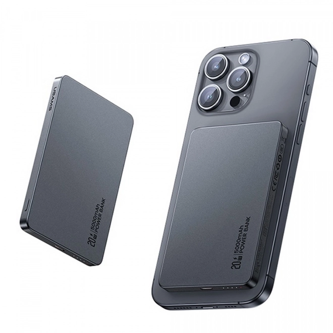 Indukciós Powerbank 5000mAh 20W MagSafe PD Fehér