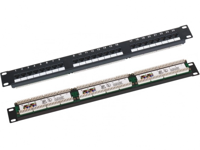 Patchpanel UTP kat.6 19 col 24 portos