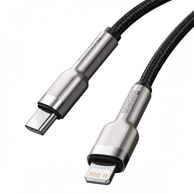 Baseus Cafule usb-c lightning gyorstöltő kábel, 20W, 1m, fekete