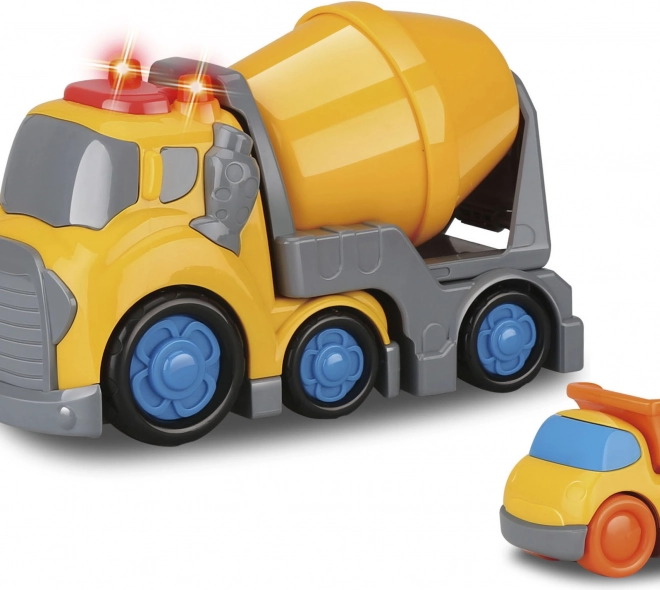 Kiddy betonkeverő autó effektekkel és mini billenccsel