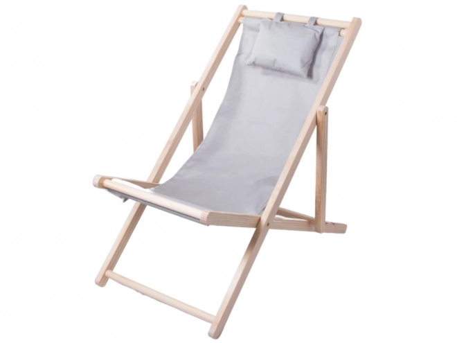 Fa összecsukható strandágy párnával